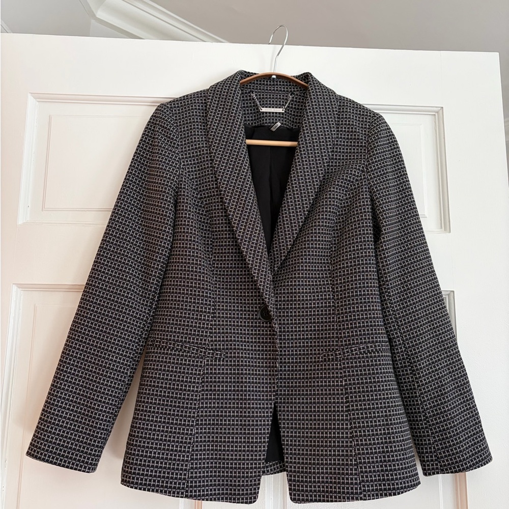 WHBM Black & Cream elegant blazer 0P